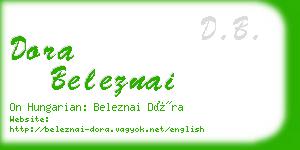 dora beleznai business card